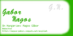 gabor magos business card